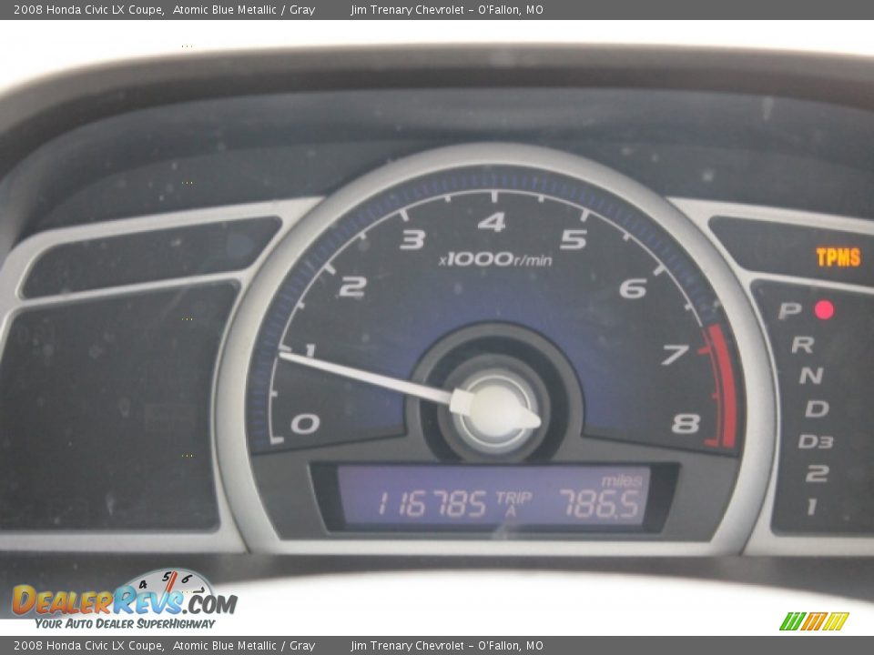 2008 Honda Civic LX Coupe Atomic Blue Metallic / Gray Photo #14