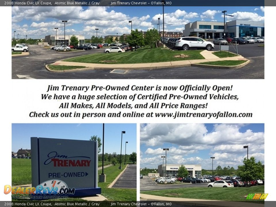 2008 Honda Civic LX Coupe Atomic Blue Metallic / Gray Photo #18