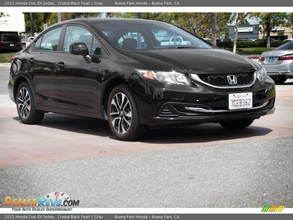 2013 Honda Civic EX Sedan Crystal Black Pearl / Gray Photo #1