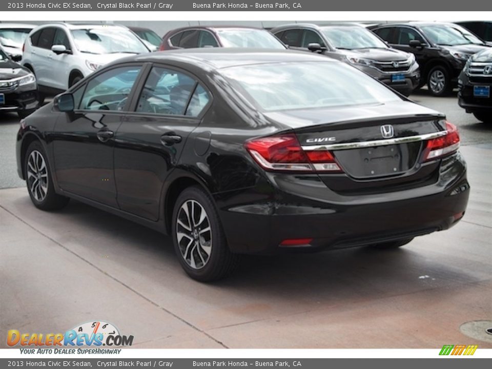 2013 Honda Civic EX Sedan Crystal Black Pearl / Gray Photo #2