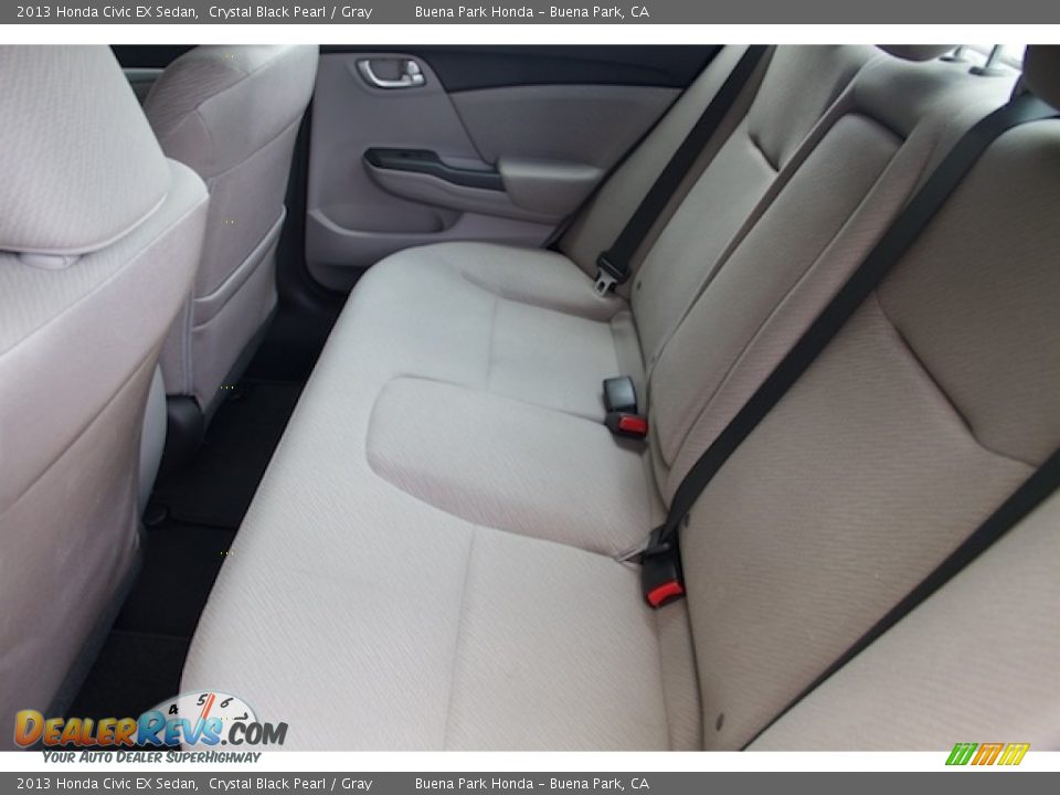 2013 Honda Civic EX Sedan Crystal Black Pearl / Gray Photo #4