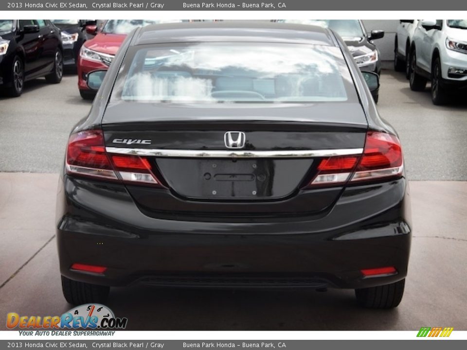 2013 Honda Civic EX Sedan Crystal Black Pearl / Gray Photo #10