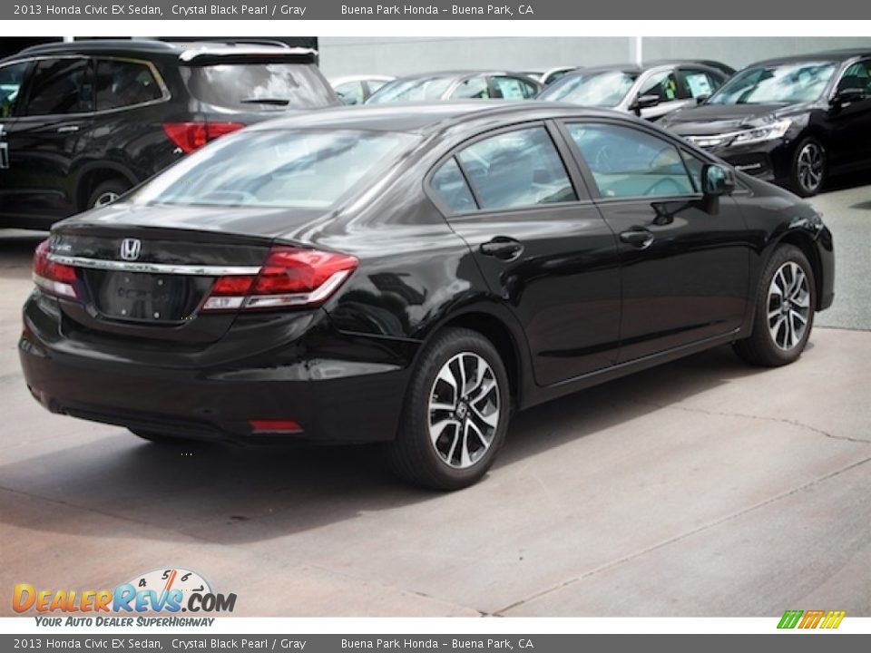 2013 Honda Civic EX Sedan Crystal Black Pearl / Gray Photo #11