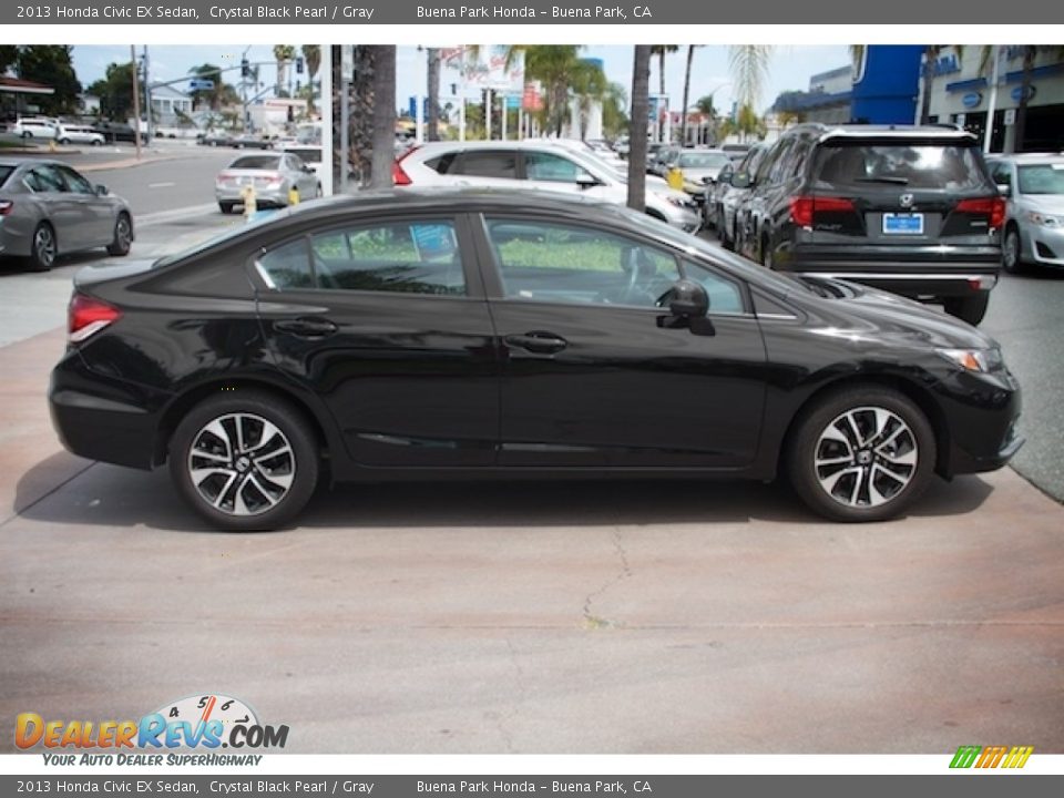 2013 Honda Civic EX Sedan Crystal Black Pearl / Gray Photo #12