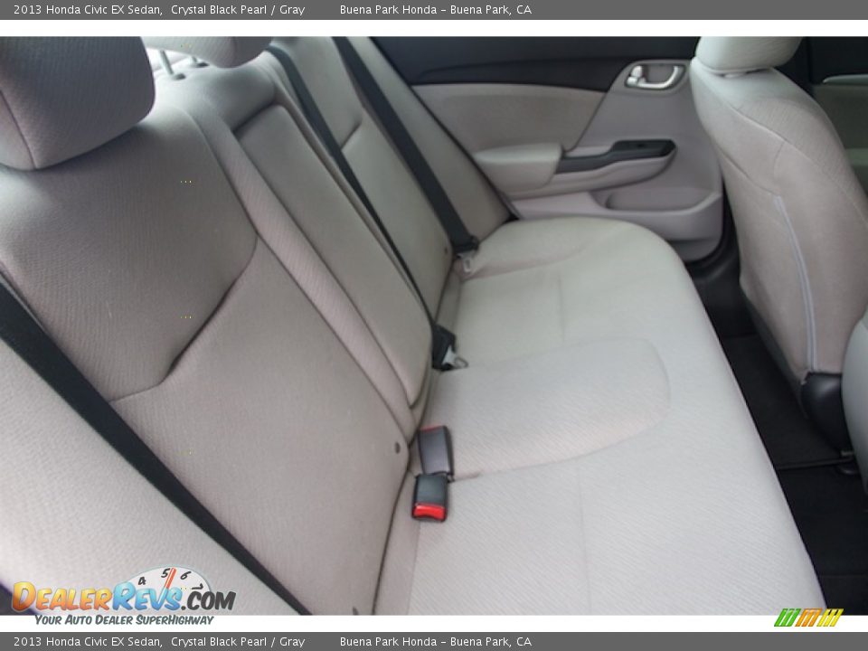 2013 Honda Civic EX Sedan Crystal Black Pearl / Gray Photo #17