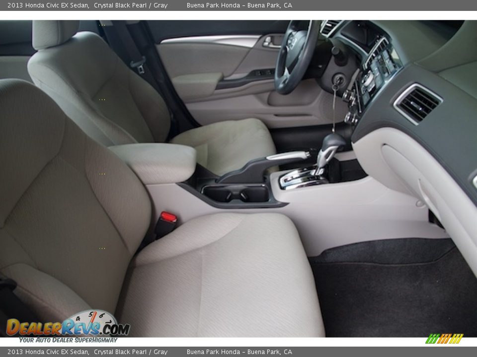 2013 Honda Civic EX Sedan Crystal Black Pearl / Gray Photo #19