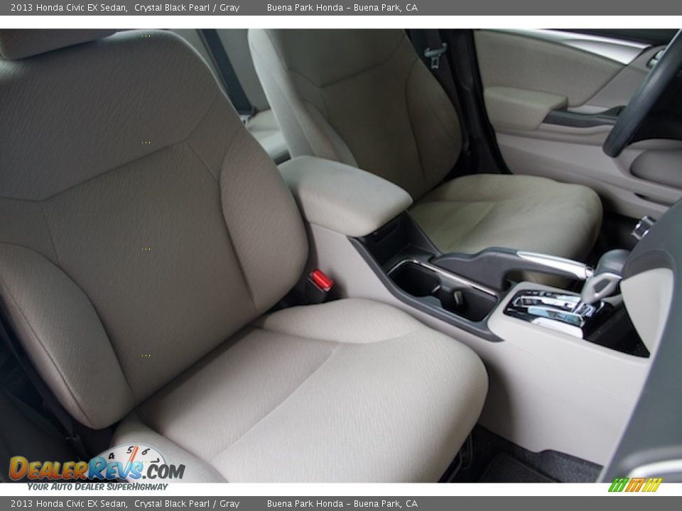 2013 Honda Civic EX Sedan Crystal Black Pearl / Gray Photo #20