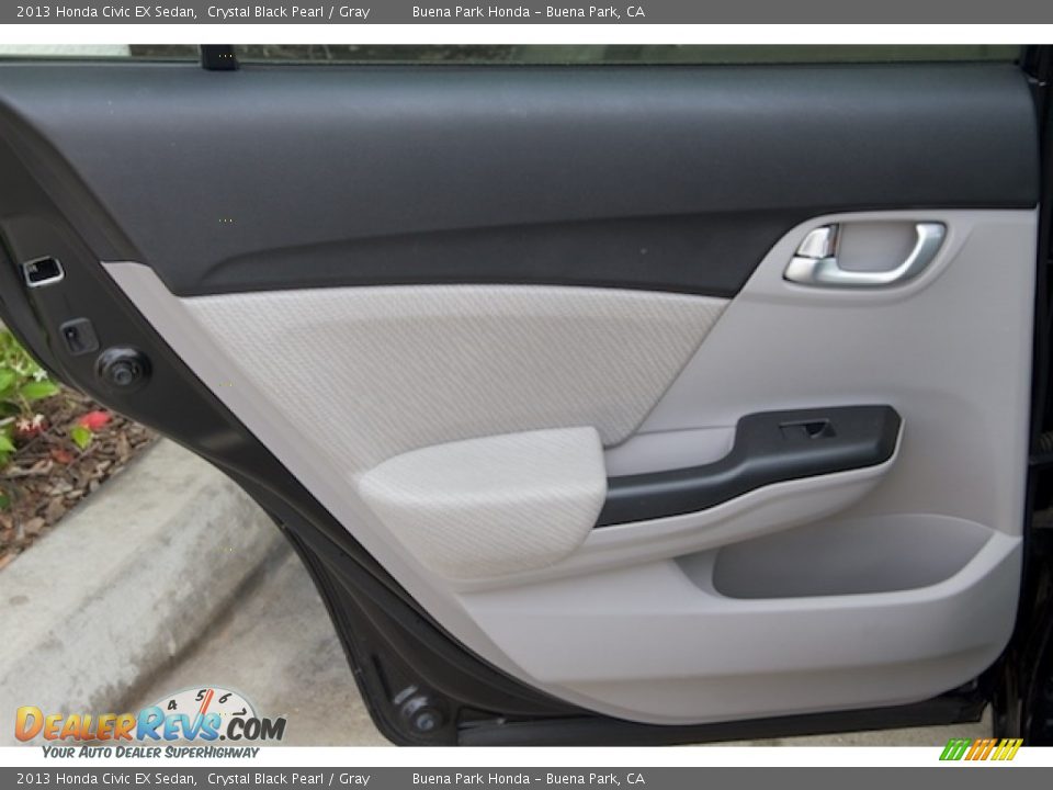 2013 Honda Civic EX Sedan Crystal Black Pearl / Gray Photo #24