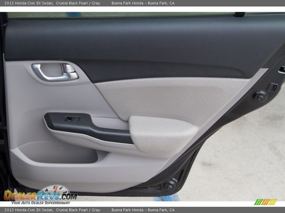 2013 Honda Civic EX Sedan Crystal Black Pearl / Gray Photo #25