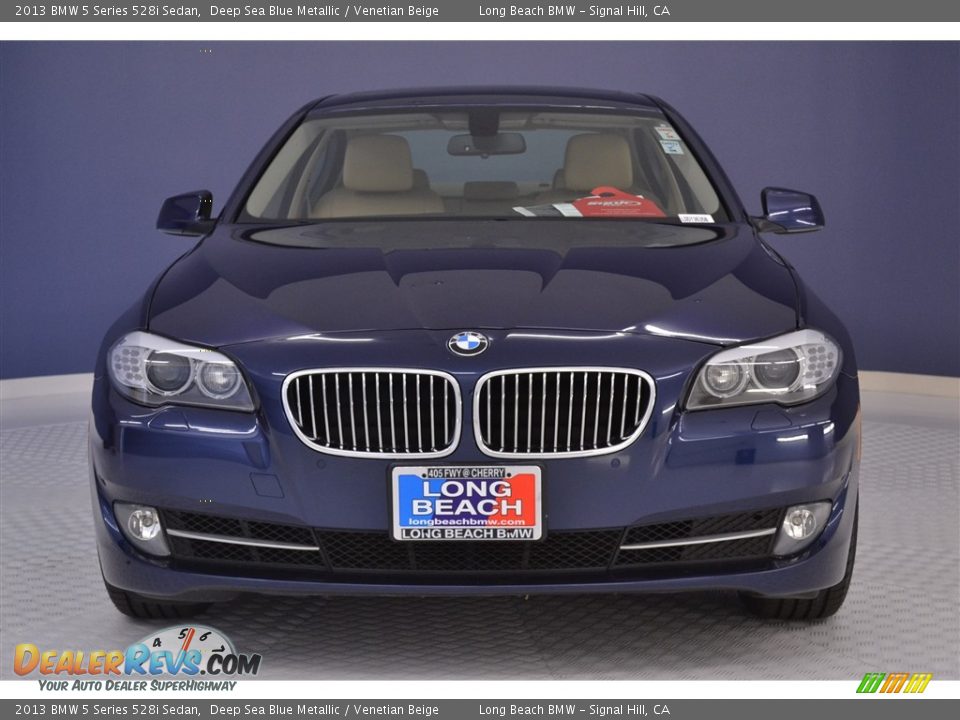 2013 BMW 5 Series 528i Sedan Deep Sea Blue Metallic / Venetian Beige Photo #2