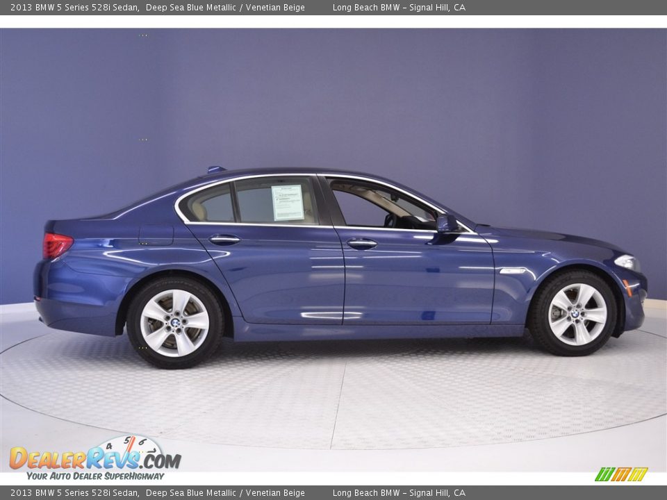 2013 BMW 5 Series 528i Sedan Deep Sea Blue Metallic / Venetian Beige Photo #8