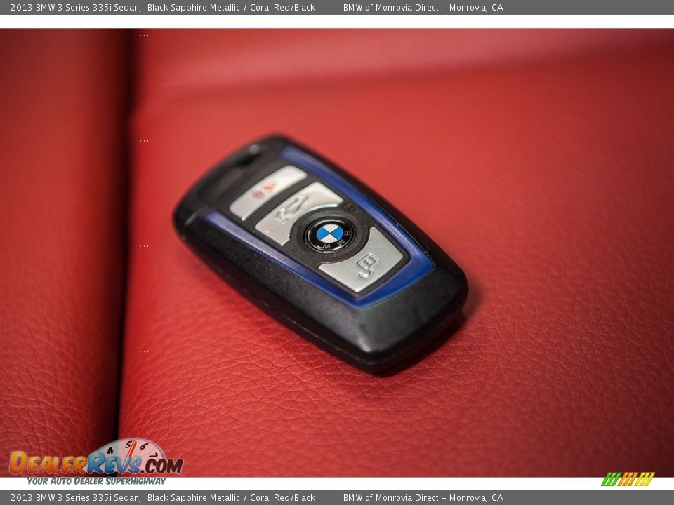 2013 BMW 3 Series 335i Sedan Black Sapphire Metallic / Coral Red/Black Photo #11