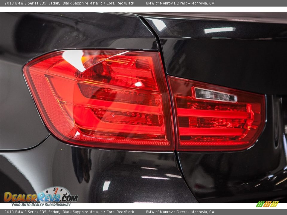 2013 BMW 3 Series 335i Sedan Black Sapphire Metallic / Coral Red/Black Photo #29
