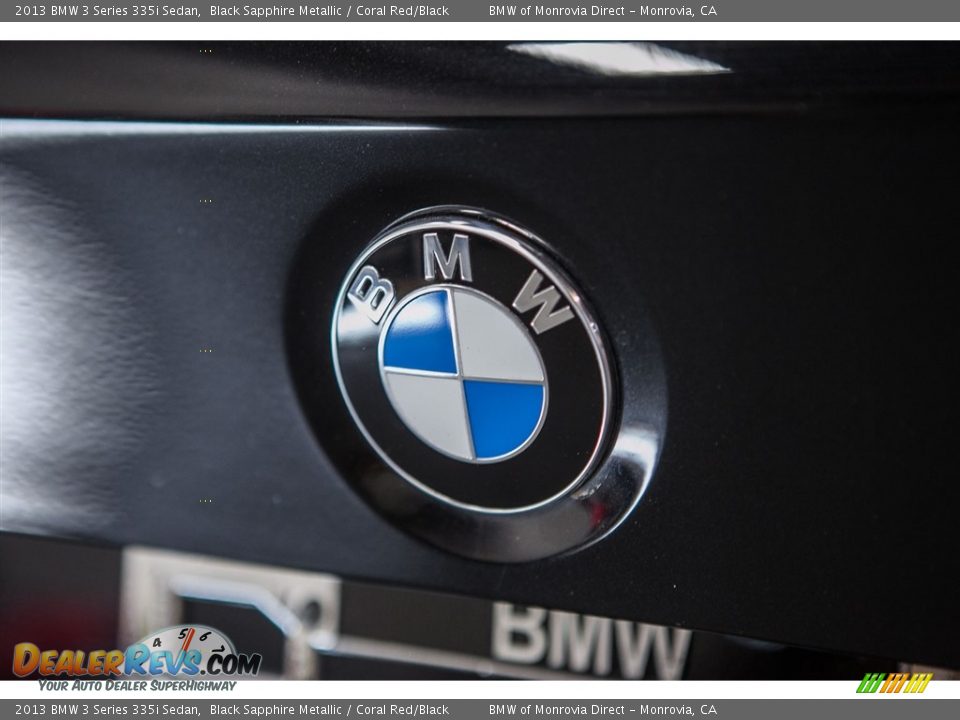 2013 BMW 3 Series 335i Sedan Black Sapphire Metallic / Coral Red/Black Photo #30