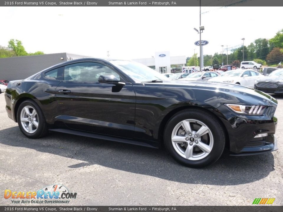 2016 Ford Mustang V6 Coupe Shadow Black / Ebony Photo #1