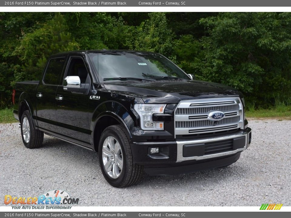 2016 Ford F150 Platinum SuperCrew Shadow Black / Platinum Black Photo #1