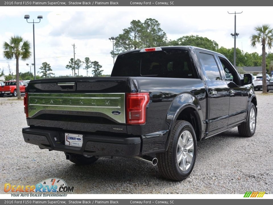 2016 Ford F150 Platinum SuperCrew Shadow Black / Platinum Black Photo #3