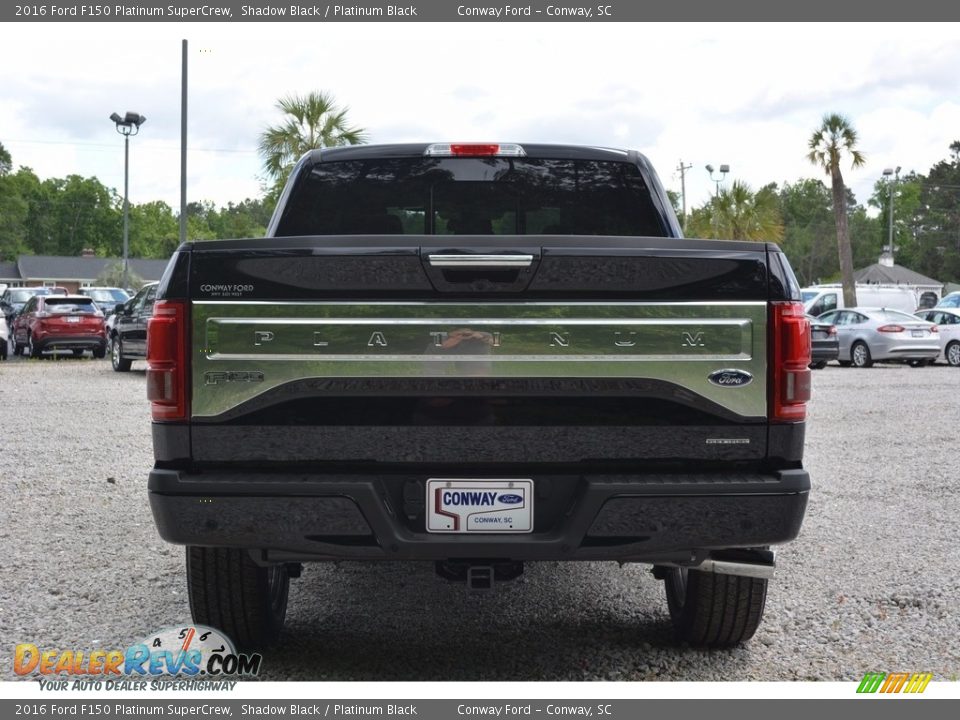 2016 Ford F150 Platinum SuperCrew Shadow Black / Platinum Black Photo #4