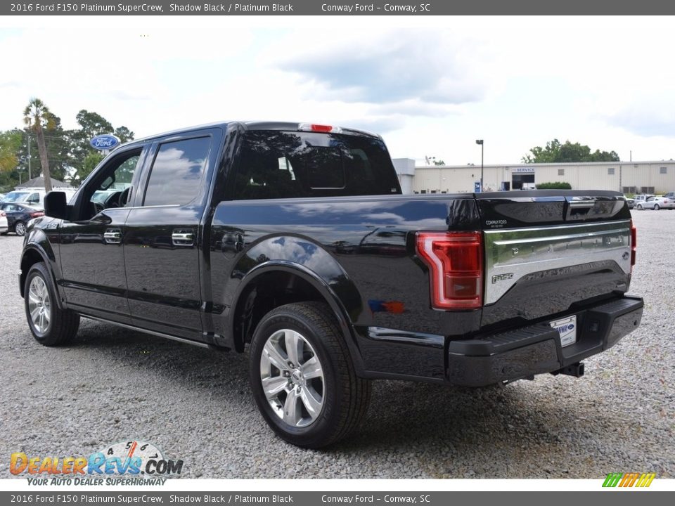 2016 Ford F150 Platinum SuperCrew Shadow Black / Platinum Black Photo #7