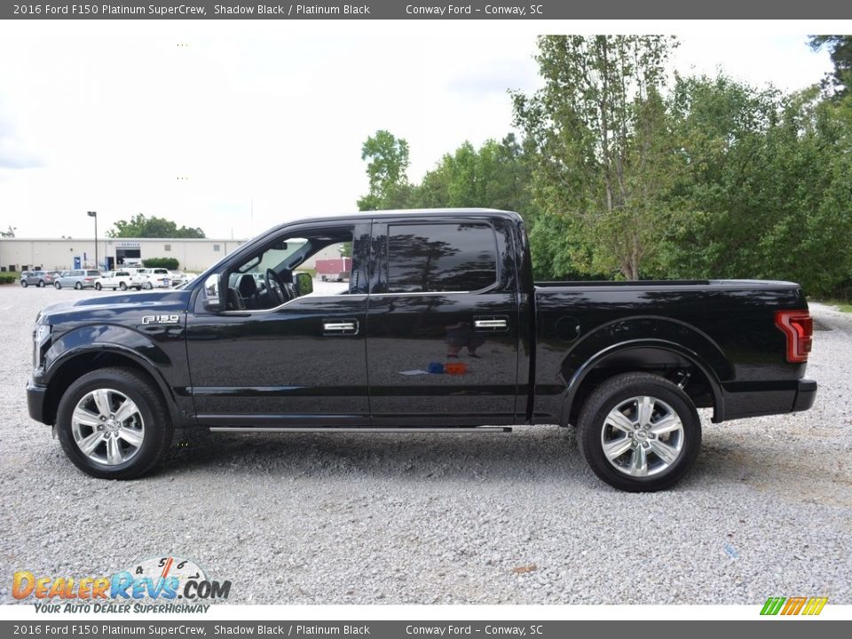 2016 Ford F150 Platinum SuperCrew Shadow Black / Platinum Black Photo #8