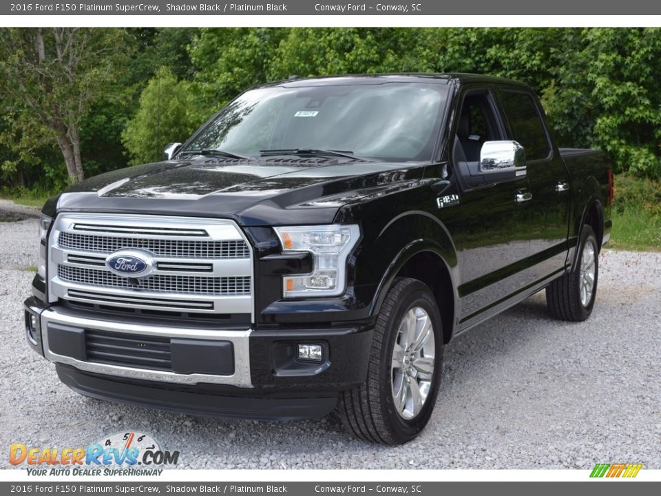 2016 Ford F150 Platinum SuperCrew Shadow Black / Platinum Black Photo #9