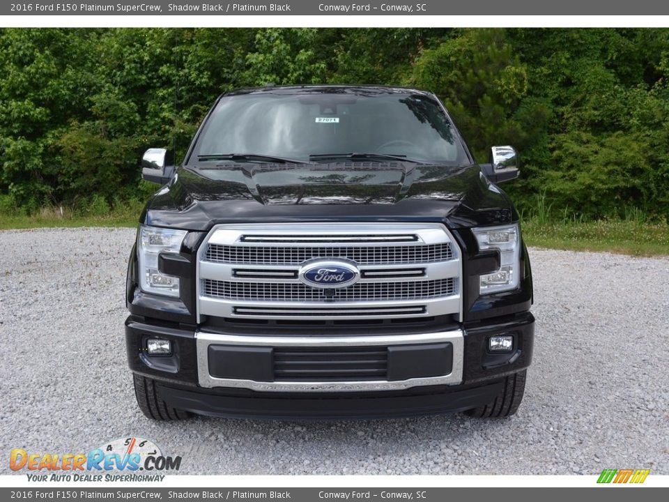 2016 Ford F150 Platinum SuperCrew Shadow Black / Platinum Black Photo #10