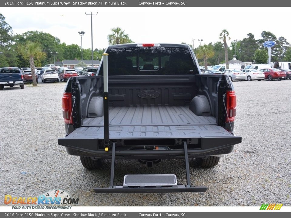 2016 Ford F150 Platinum SuperCrew Shadow Black / Platinum Black Photo #13