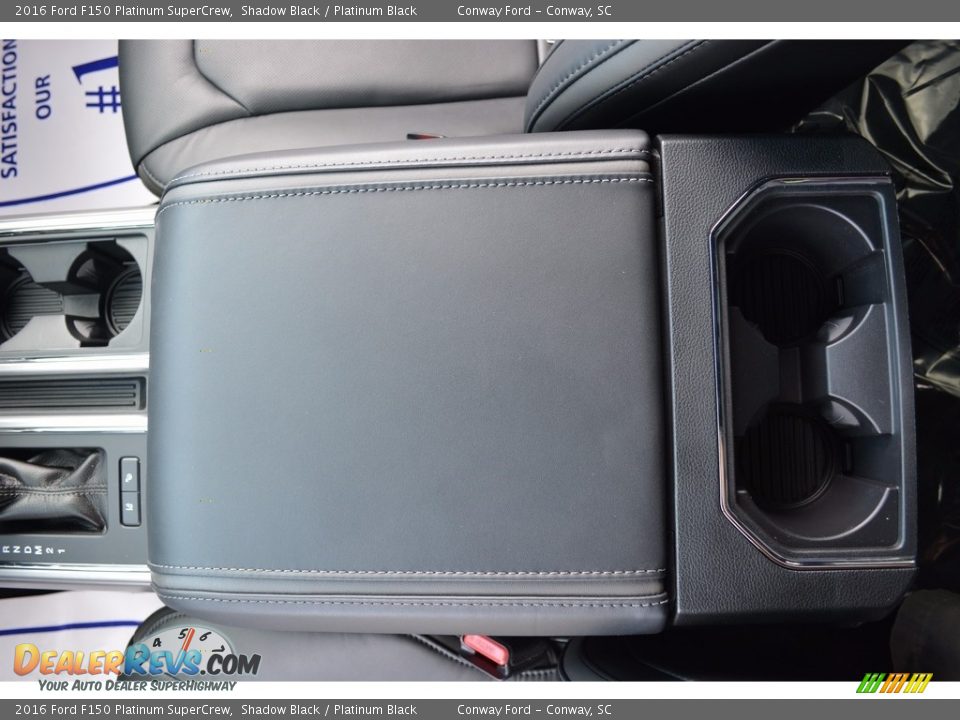 2016 Ford F150 Platinum SuperCrew Shadow Black / Platinum Black Photo #15
