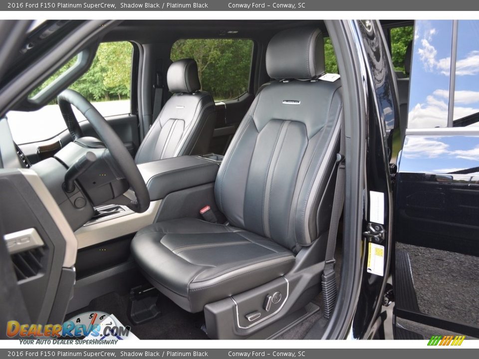 2016 Ford F150 Platinum SuperCrew Shadow Black / Platinum Black Photo #17