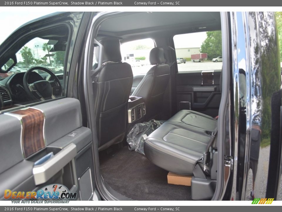 2016 Ford F150 Platinum SuperCrew Shadow Black / Platinum Black Photo #20