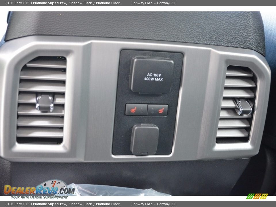 2016 Ford F150 Platinum SuperCrew Shadow Black / Platinum Black Photo #22