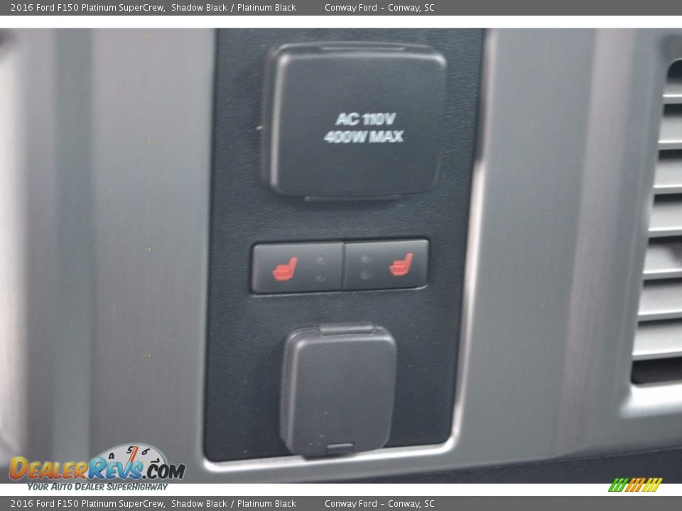 2016 Ford F150 Platinum SuperCrew Shadow Black / Platinum Black Photo #23