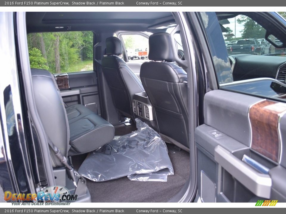 2016 Ford F150 Platinum SuperCrew Shadow Black / Platinum Black Photo #24