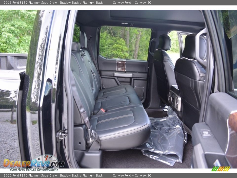 2016 Ford F150 Platinum SuperCrew Shadow Black / Platinum Black Photo #26