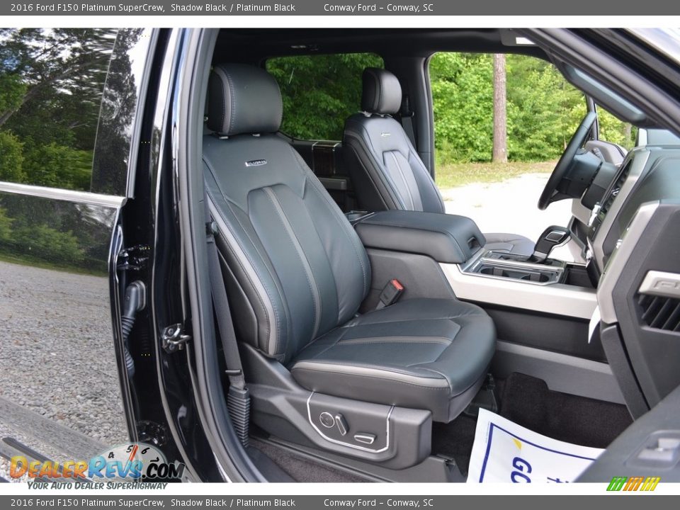 2016 Ford F150 Platinum SuperCrew Shadow Black / Platinum Black Photo #27