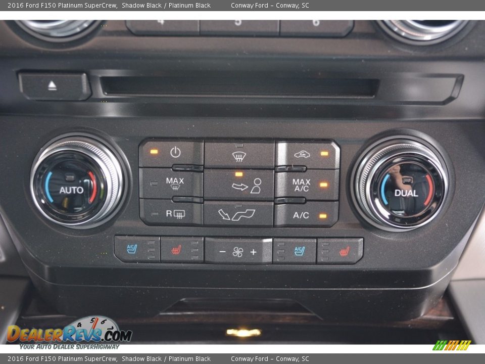 2016 Ford F150 Platinum SuperCrew Shadow Black / Platinum Black Photo #33
