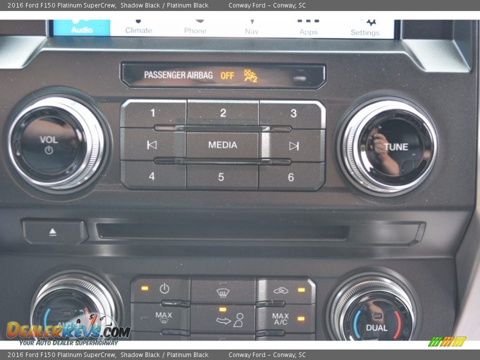 2016 Ford F150 Platinum SuperCrew Shadow Black / Platinum Black Photo #34