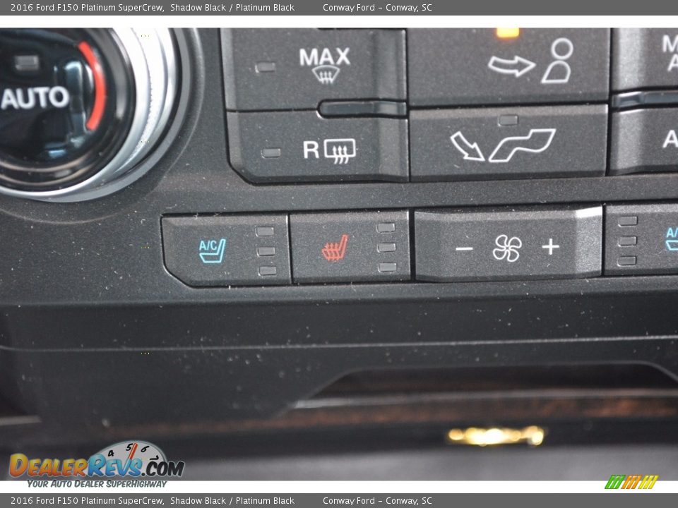 2016 Ford F150 Platinum SuperCrew Shadow Black / Platinum Black Photo #35