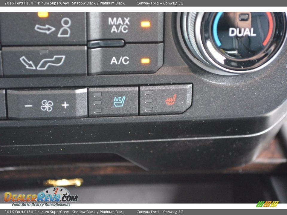 2016 Ford F150 Platinum SuperCrew Shadow Black / Platinum Black Photo #36