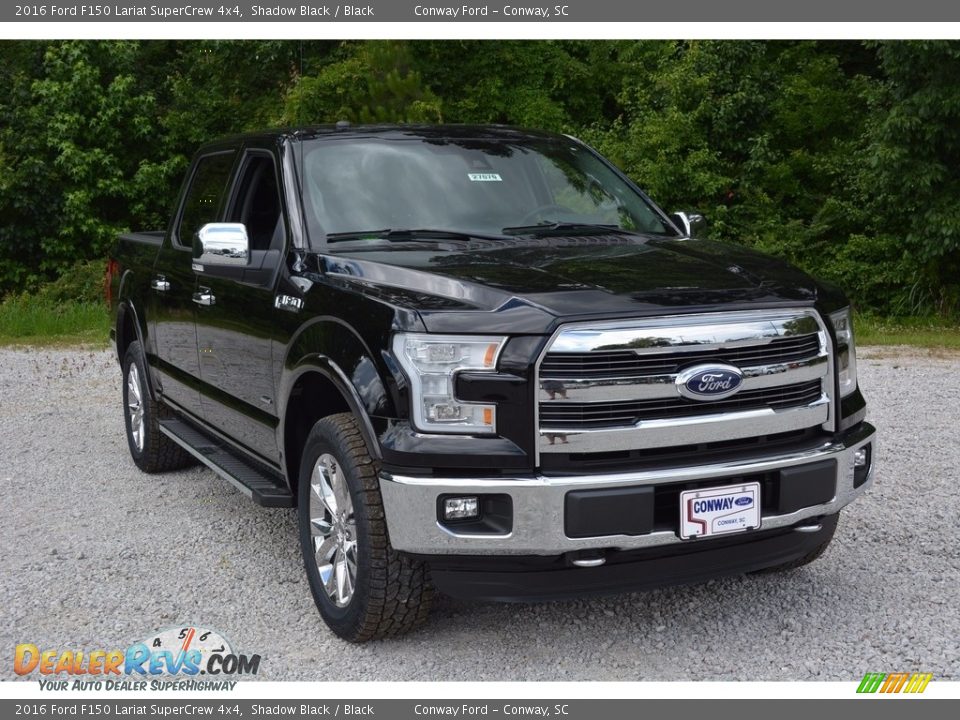 2016 Ford F150 Lariat SuperCrew 4x4 Shadow Black / Black Photo #10