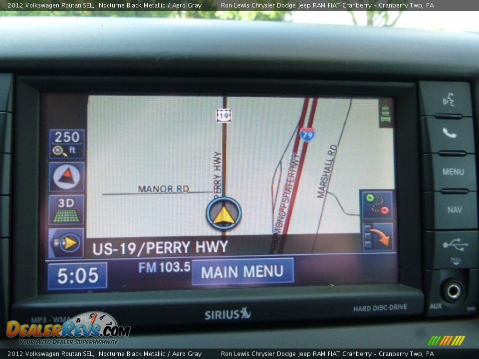 2012 Volkswagen Routan SEL Nocturne Black Metallic / Aero Gray Photo #19