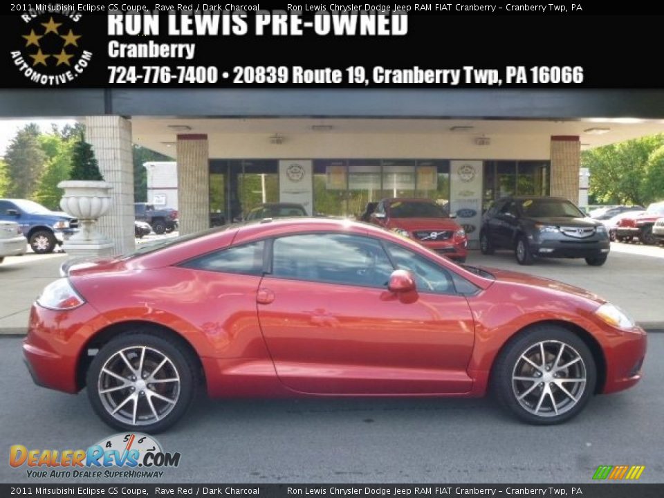 2011 Mitsubishi Eclipse GS Coupe Rave Red / Dark Charcoal Photo #1