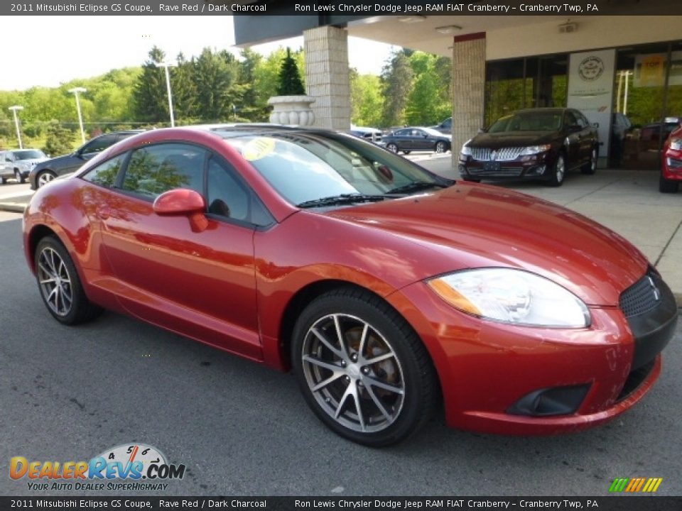 2011 Mitsubishi Eclipse GS Coupe Rave Red / Dark Charcoal Photo #8