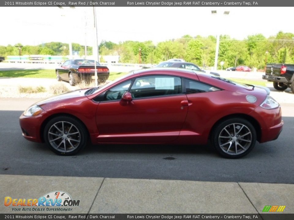 2011 Mitsubishi Eclipse GS Coupe Rave Red / Dark Charcoal Photo #11