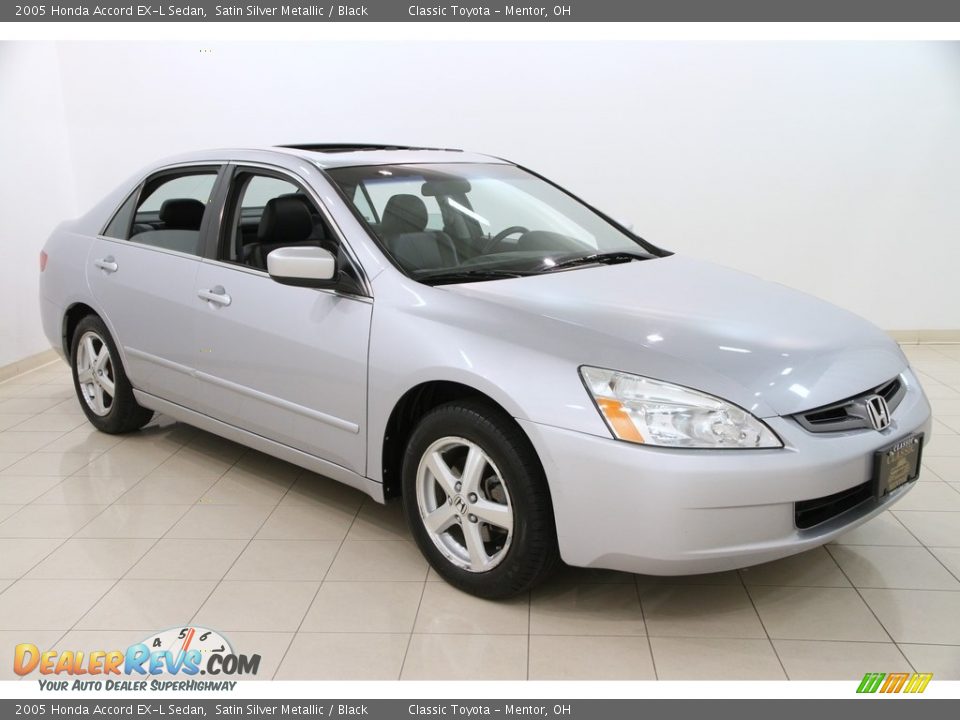 2005 Honda Accord EX-L Sedan Satin Silver Metallic / Black Photo #1