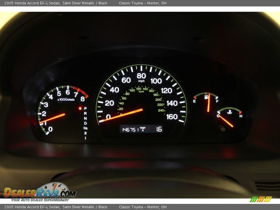 2005 Honda Accord EX-L Sedan Satin Silver Metallic / Black Photo #7