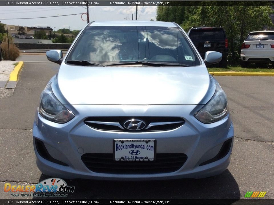2012 Hyundai Accent GS 5 Door Clearwater Blue / Gray Photo #2