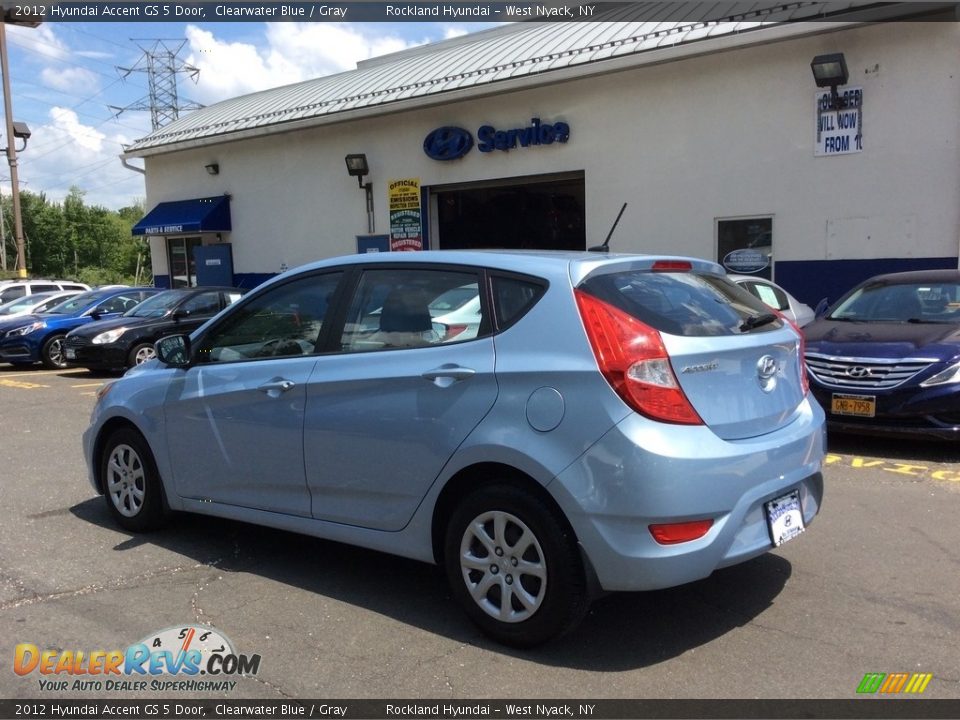 2012 Hyundai Accent GS 5 Door Clearwater Blue / Gray Photo #6