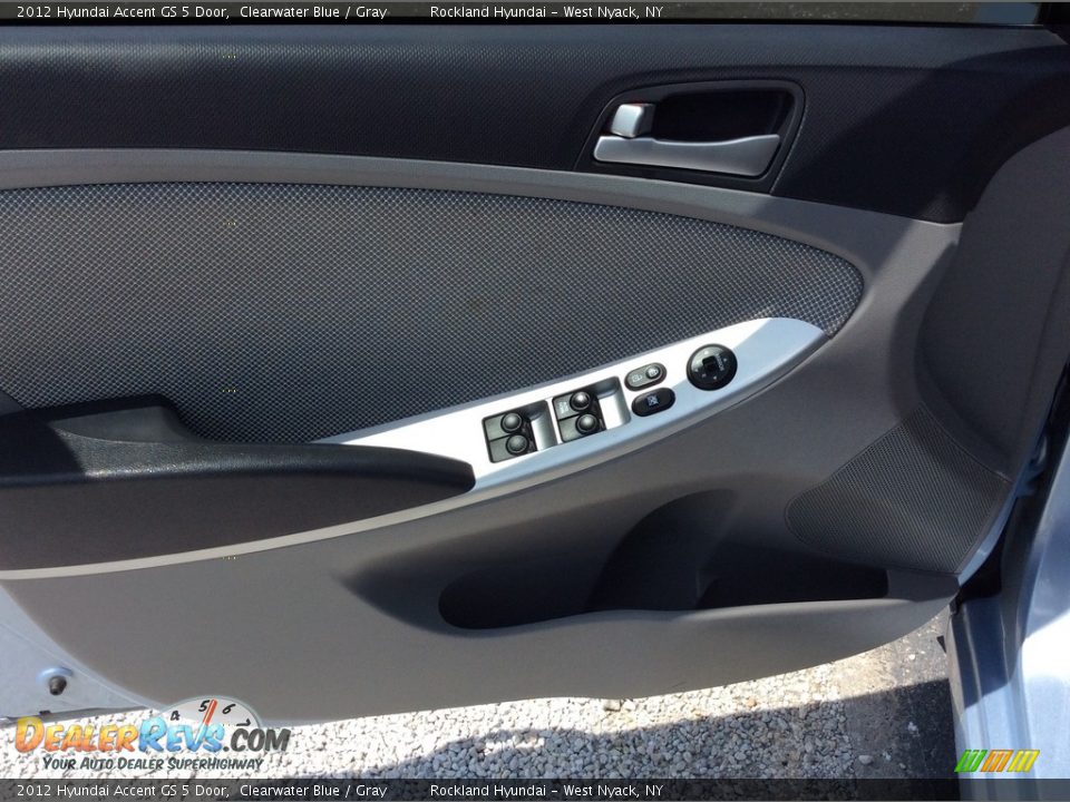 2012 Hyundai Accent GS 5 Door Clearwater Blue / Gray Photo #7