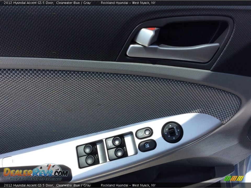 2012 Hyundai Accent GS 5 Door Clearwater Blue / Gray Photo #8